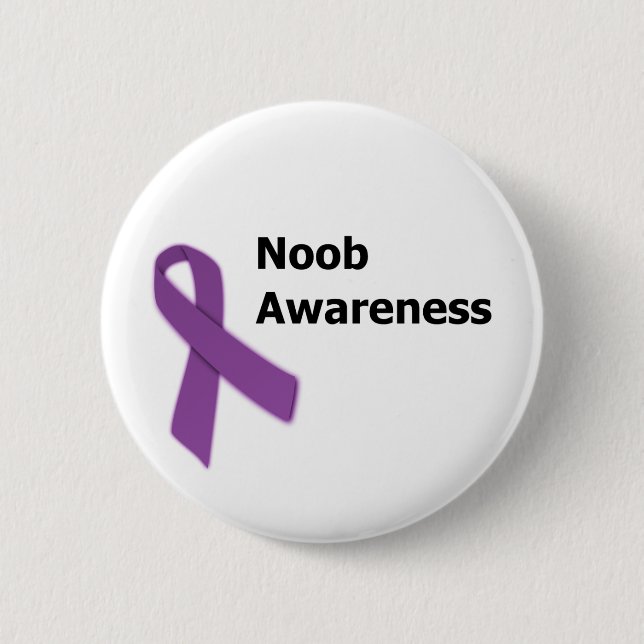 Badge Rond 5 Cm Bouton de conscience de Noob (Devant)
