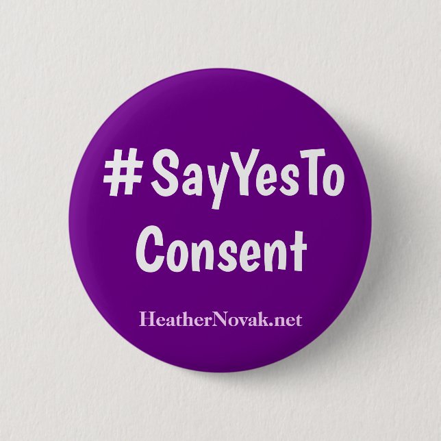 Badge Rond 5 Cm Bouton de consentement (Devant)