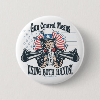 Badge Rond 5 Cm Bouton de contrôle des armes d'Oncle Sam