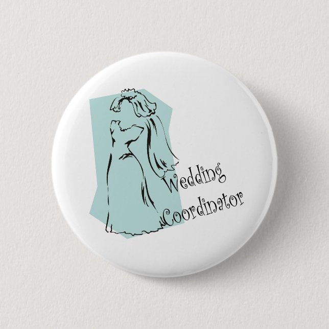 Badge Rond 5 Cm Bouton de coordonnateur de mariage (Devant)