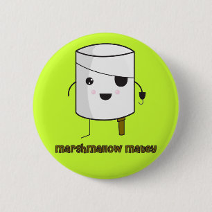 Badge Rond 5 Cm Bouton de copain de guimauve
