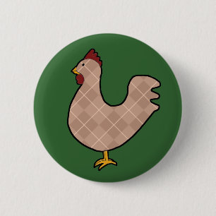 Badge Rond 5 Cm Bouton de coq d'art populaire Jacquard