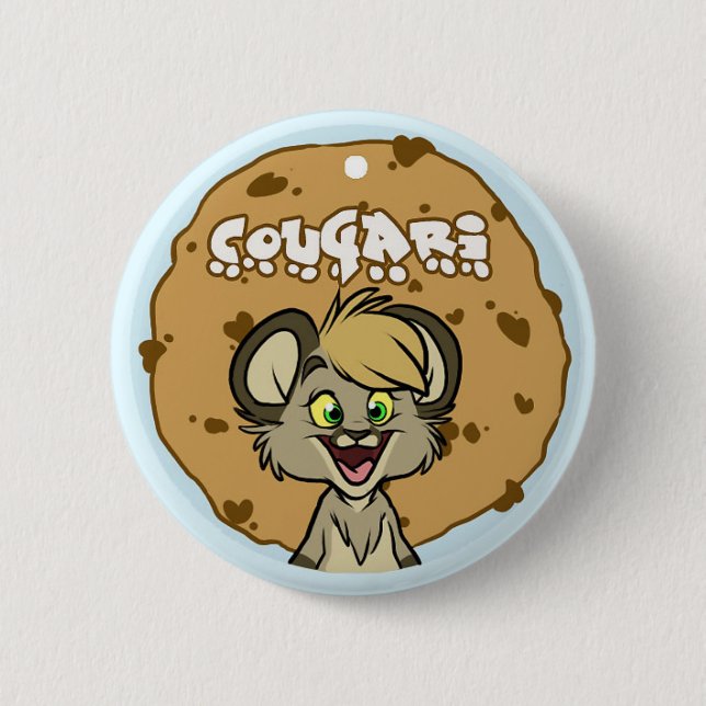 Badge Rond 5 Cm Bouton de Cougari (Devant)