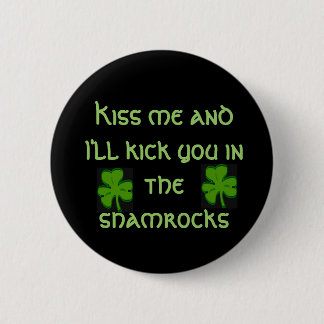 Badge Rond 5 Cm Bouton de coup-de-pied de shamrock