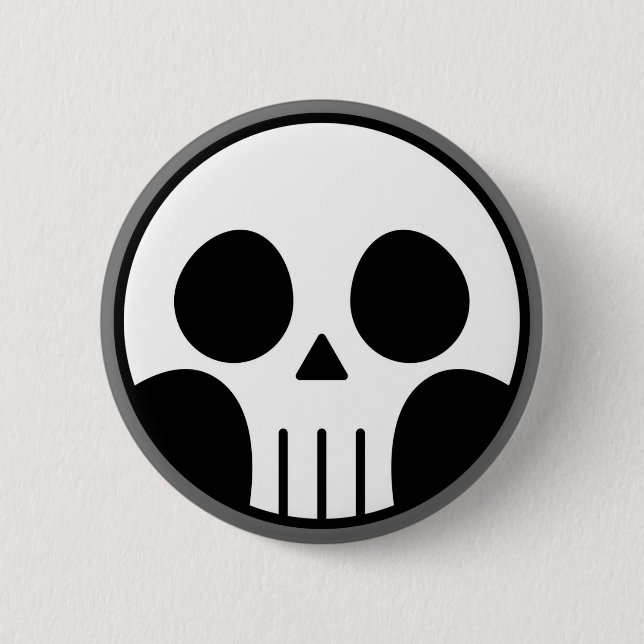 Badge Rond 5 Cm bouton de crâne (Devant)