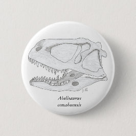 Badge Rond 5 Cm Bouton de crâne de comahuensis d'Abelisaurus
