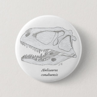 Badge Rond 5 Cm Bouton de crâne de comahuensis d'Abelisaurus