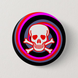 BADGE ROND 5 CM BOUTON DE CRÂNE DE HYPNO
