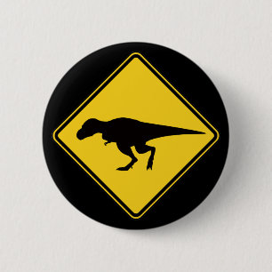 Badge Rond 5 Cm Bouton de croisement de T-Rex