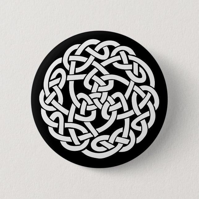 Badge Rond 5 Cm bouton de croix celtique (Devant)