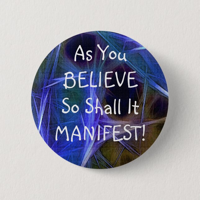 Badge Rond 5 Cm Bouton DE CROYANCE DE L'ART FRACTAL (Devant)