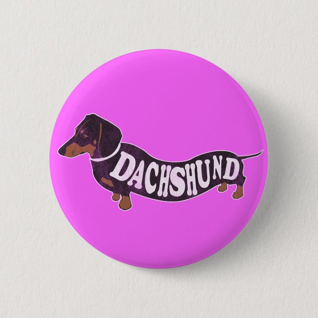 Badge Rond 5 Cm Bouton de cru de teckel (Devant)