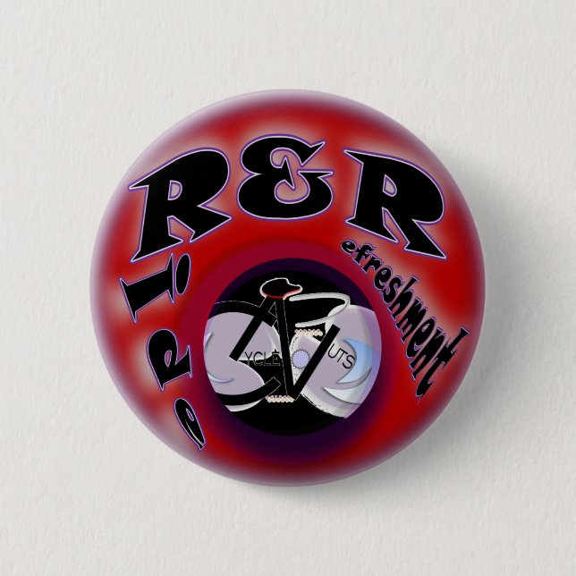 Badge Rond 5 Cm Bouton de CycleNuts R&R (Devant)