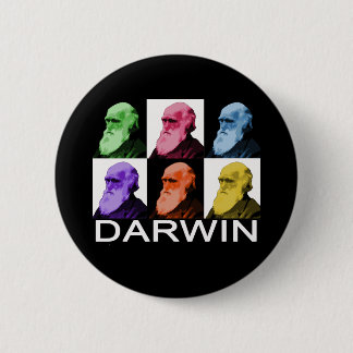 Badge Rond 5 Cm Bouton de Darwin d'arc-en-ciel