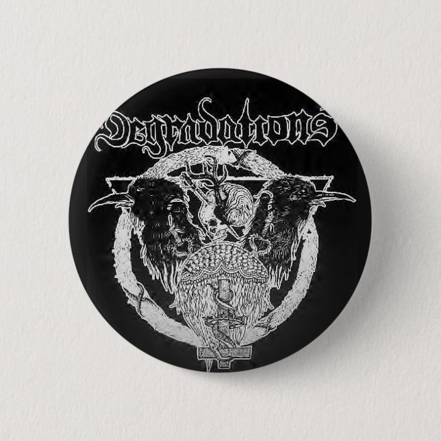 Badge Rond 5 Cm Bouton de Dégradation-Épouvantails (Devant)