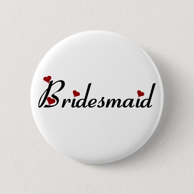 Badge Rond 5 Cm Bouton de demoiselle d'honneur (Devant)