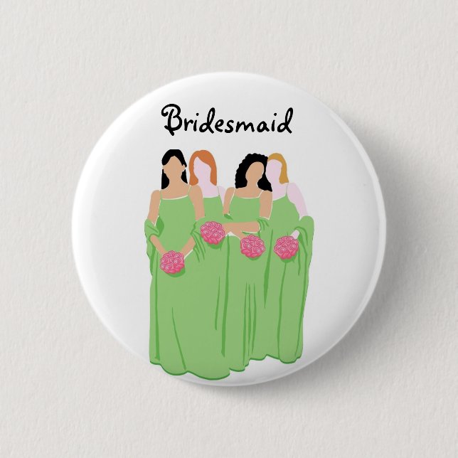 Badge Rond 5 Cm Bouton de demoiselle d'honneur (Devant)