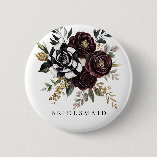 Badge Rond 5 Cm Bouton de Demoiselle d'Honneur Gothique