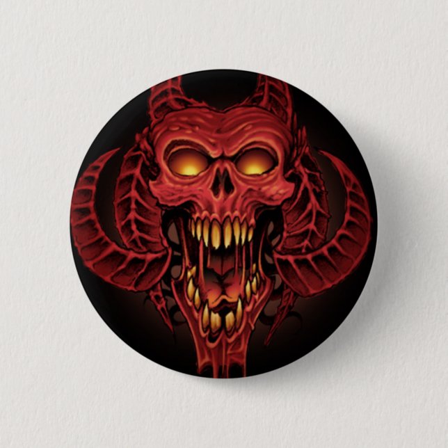 Badge Rond 5 Cm Bouton de démon (Devant)