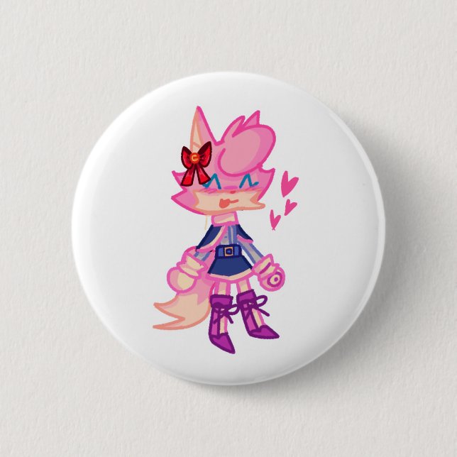 Badge Rond 5 Cm Bouton de dessin animé IPnk (Devant)