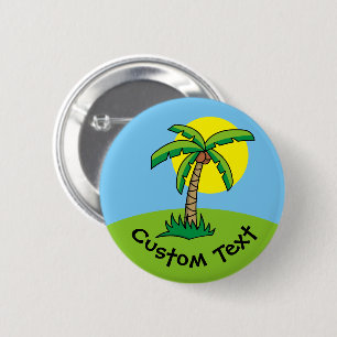 Badge Rond 5 Cm Bouton de dessin de palmier