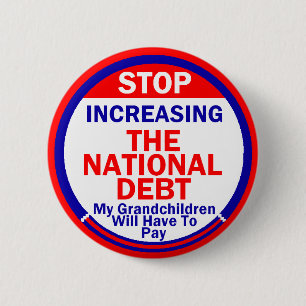 Badge Rond 5 Cm Bouton de dette nationale