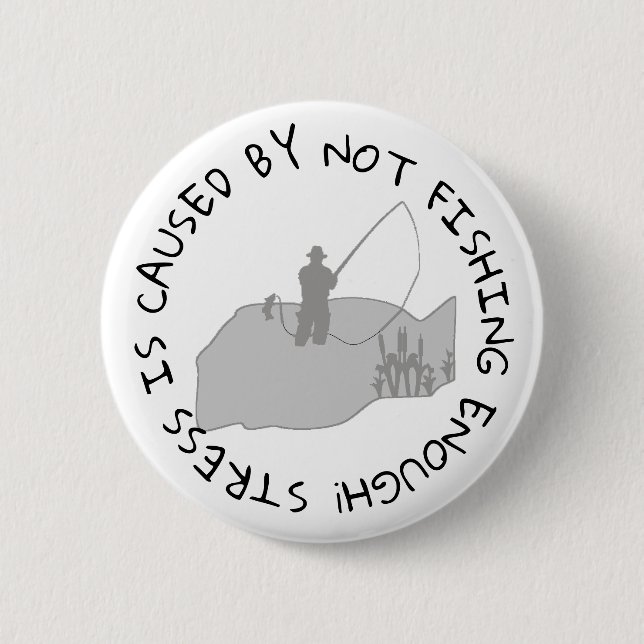 Badge Rond 5 Cm Bouton de devis de pêche amusant (Devant)