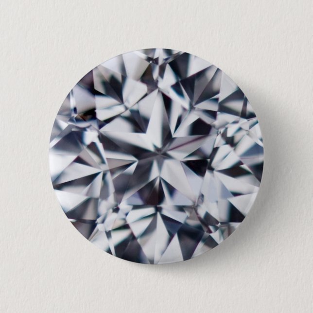 Badge Rond 5 Cm Bouton de diamant (Devant)