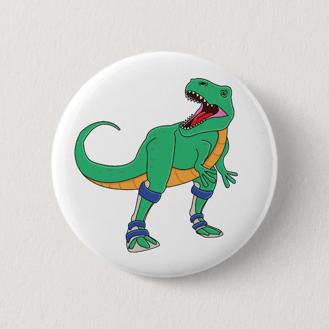 Badge Rond 5 Cm Bouton de Dino AFO (Devant)
