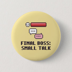 Badge Rond 5 Cm Bouton de discussion finale autistique