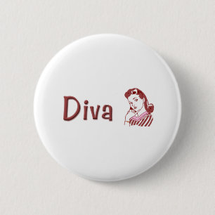 Badge Rond 5 Cm Bouton de diva