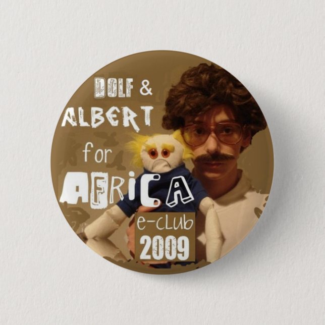 Badge Rond 5 Cm Bouton de Dolf et d'Albert (Devant)