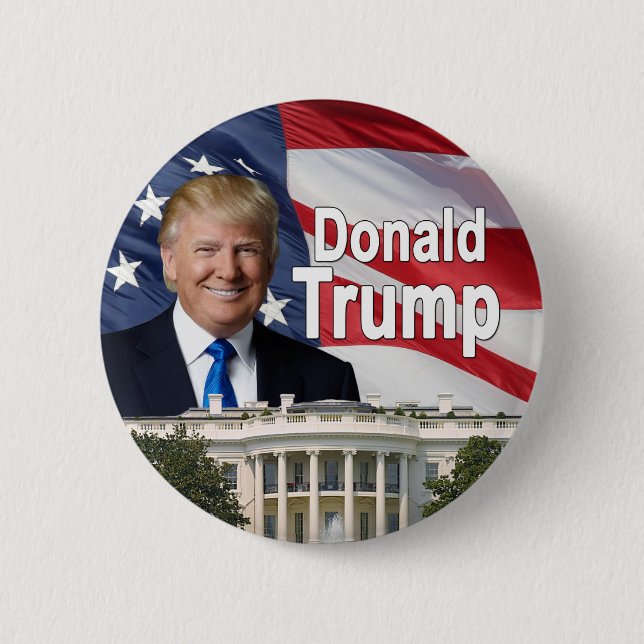 Badge Rond 5 Cm Bouton de Donald Trump (Devant)