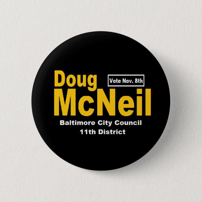 Badge Rond 5 Cm Bouton de Doug McNeil (Devant)