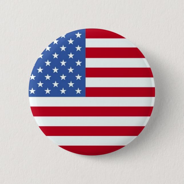 Badge Rond 5 Cm Bouton de drapeau américain (Devant)