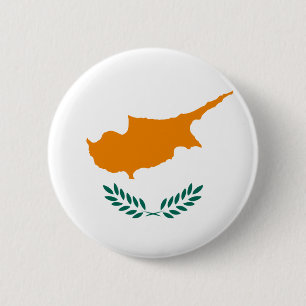 Badge Rond 5 Cm Bouton de drapeau de la Chypre