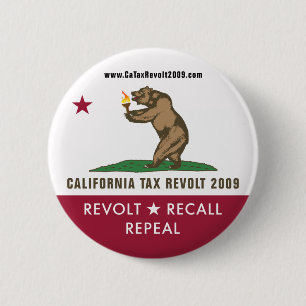 Badge Rond 5 Cm Bouton de drapeau de la révolte des contribuables