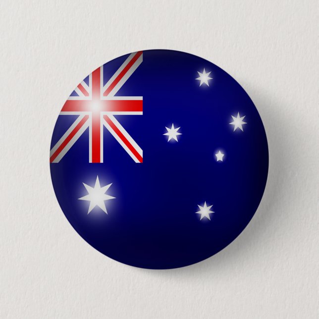 Badge Rond 5 Cm Bouton de drapeau de l'Australie (Devant)