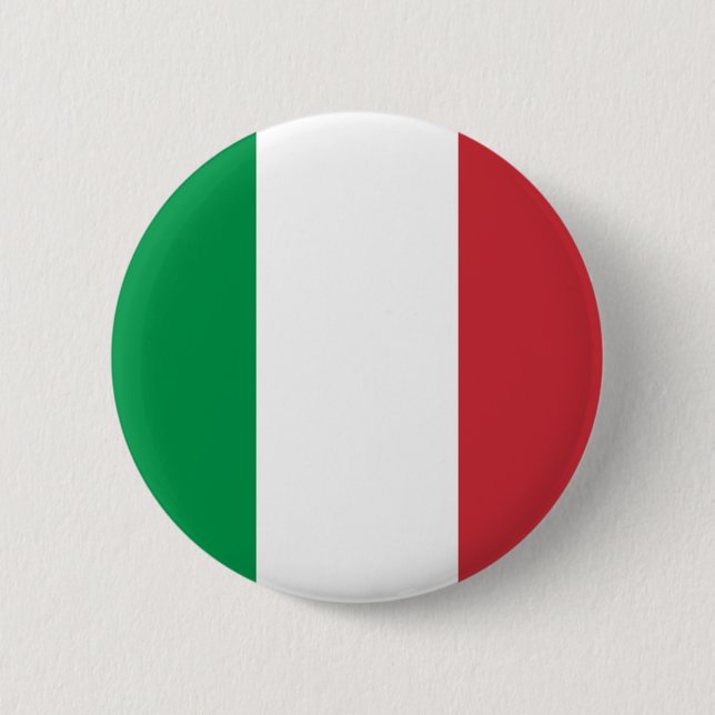 Badge Rond 5 Cm Bouton de drapeau de l'Italie (Devant)