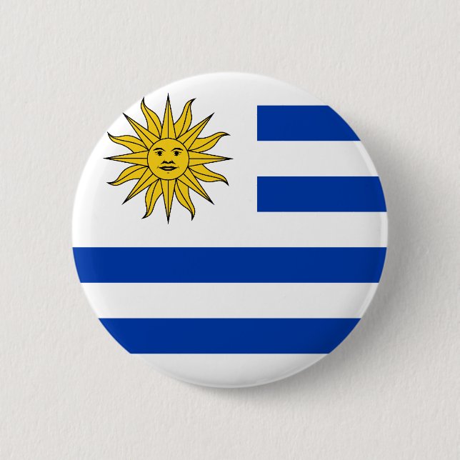 Badge Rond 5 Cm Bouton de drapeau de l'Uruguay (Devant)