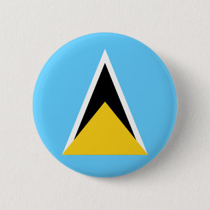 Badge Rond 5 Cm Bouton de drapeau de Sainte-Lucie