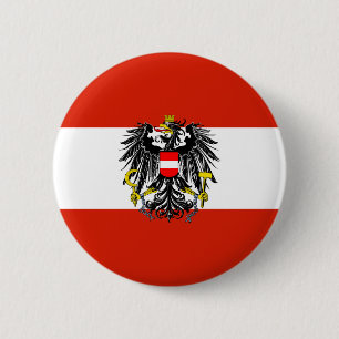 Badge Rond 5 Cm Bouton de drapeau d'état de l'Autriche