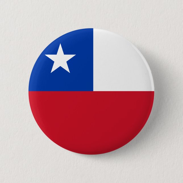 Badge Rond 5 Cm Bouton de drapeau du Chili (Devant)