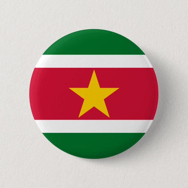 Badge Rond 5 Cm Bouton de drapeau du Surinam (Devant)
