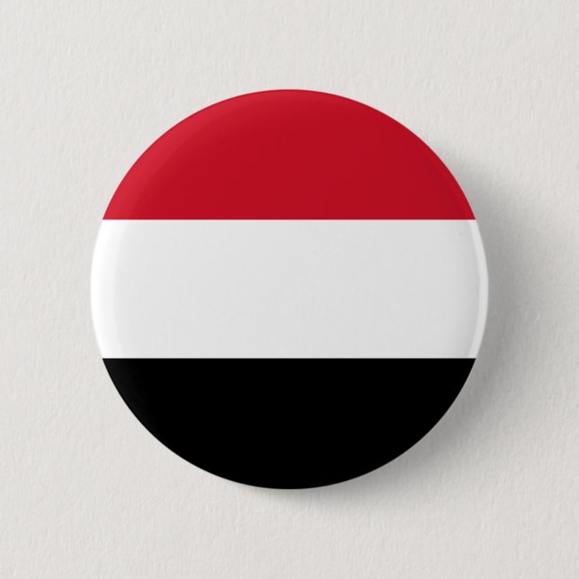 Badge Rond 5 Cm Bouton de drapeau du Yémen (Devant)