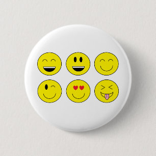 Badge Rond 5 Cm Bouton de "Emojis"