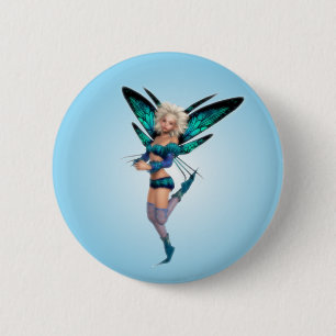 Badge Rond 5 Cm Bouton de fantaisie féerique