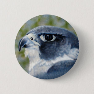 Badge Rond 5 Cm Bouton de faucon pérégrin