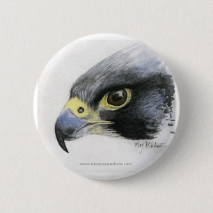 Badge Rond 5 Cm Bouton "de faucon pérégrin"