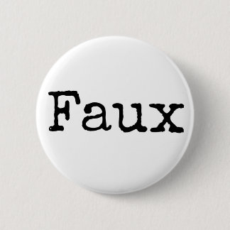 Badge Rond 5 Cm Bouton de Faux (noir)